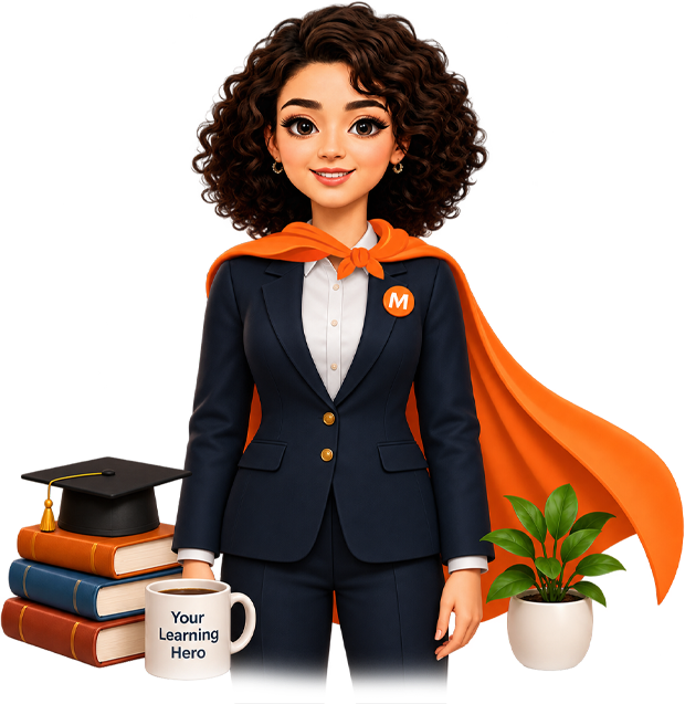 Mia learning hero illustration